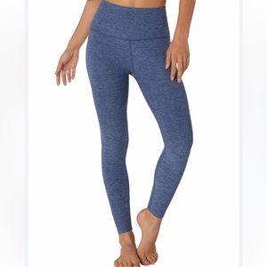 Beyond Yoga High Rise Leggings Full Length Size S Heather Blue